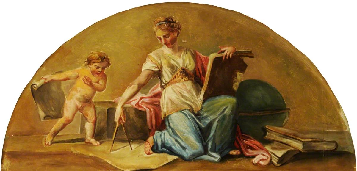 Putto con una personificazione della matematica - National Trust for Places of Historic Interest or Natural Beauty